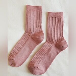 LE BON SHOPPE HER SOCKS DESERT ROSE OS NWT